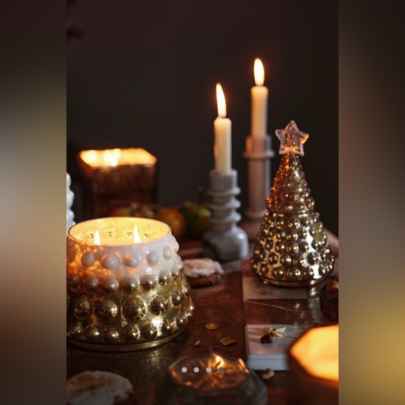 Anthropologie Hallorm Bubble Tree Woody Fresh Balsam &Cedarwood Glass Candle NEW - Picture 4 of 8